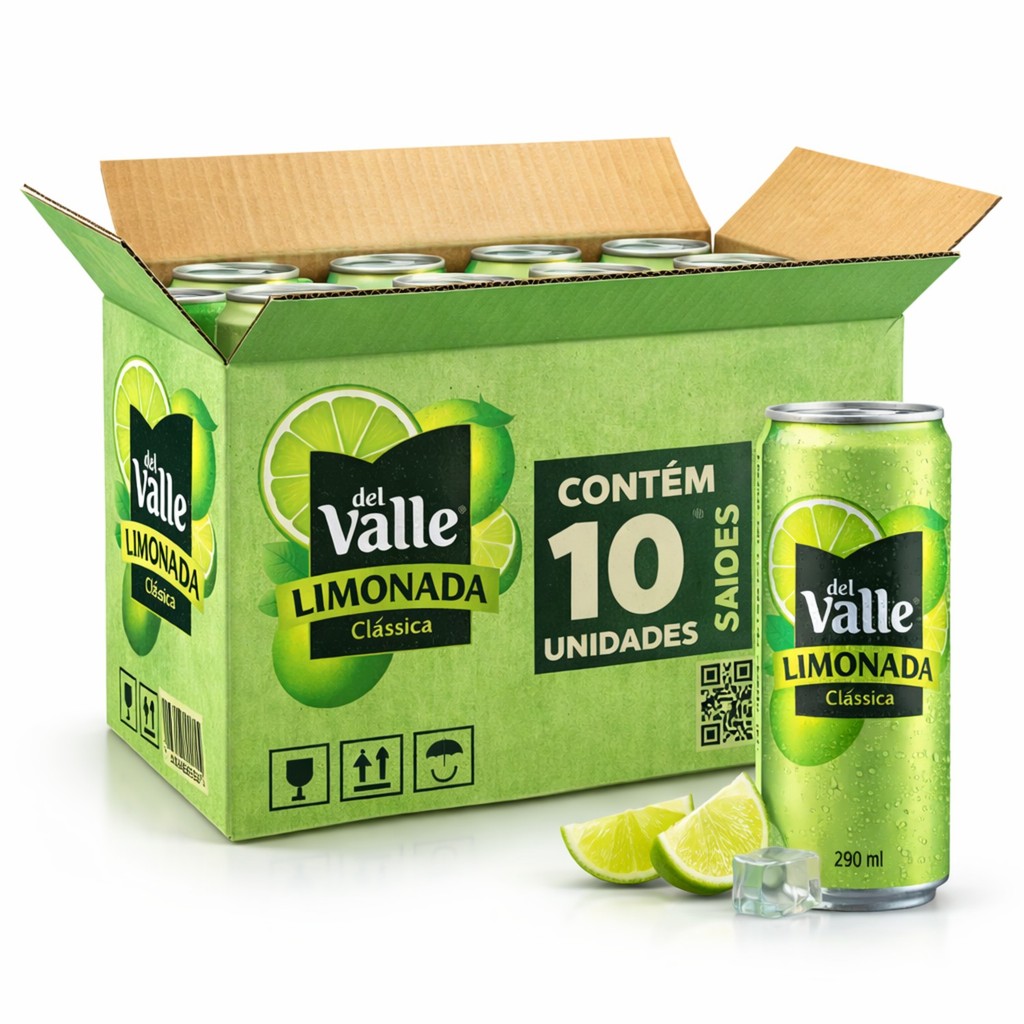 Suco DEL VALLE Limonada Classica Lata 290ml (10 unidades)