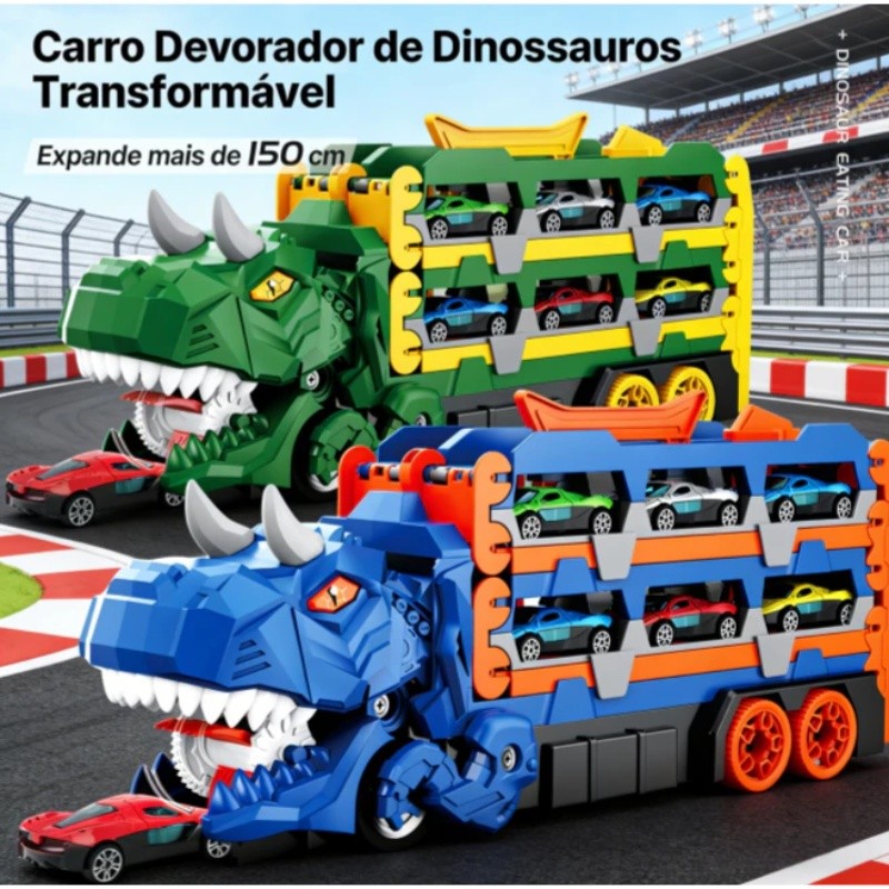 Caminhão Dinossauro que Engole Carros – Brinquedo Educativo, Interativo e Presente Infantil presente