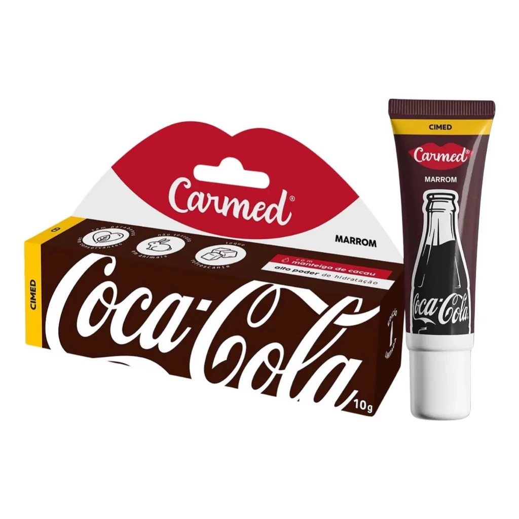 Carmed Coca-Cola Hidratante Labial Com Cor Marrom 10g Cimed Original