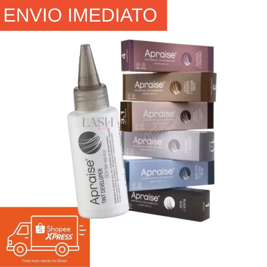 Kit Tintura e Oxidante Apraise para Cílios Sobrancelhas Barba
