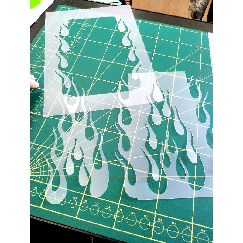 Stencils Flames para Pinturas Molde vazado Chamas Fogo Aerografia