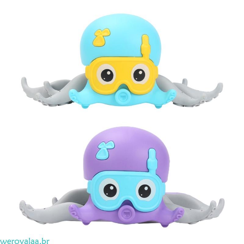 Weroyala BPA Brinquedo Corda Polvo Rowboat Praia Interativo Brinquedos Banho Para Banheira Bebê Jogando