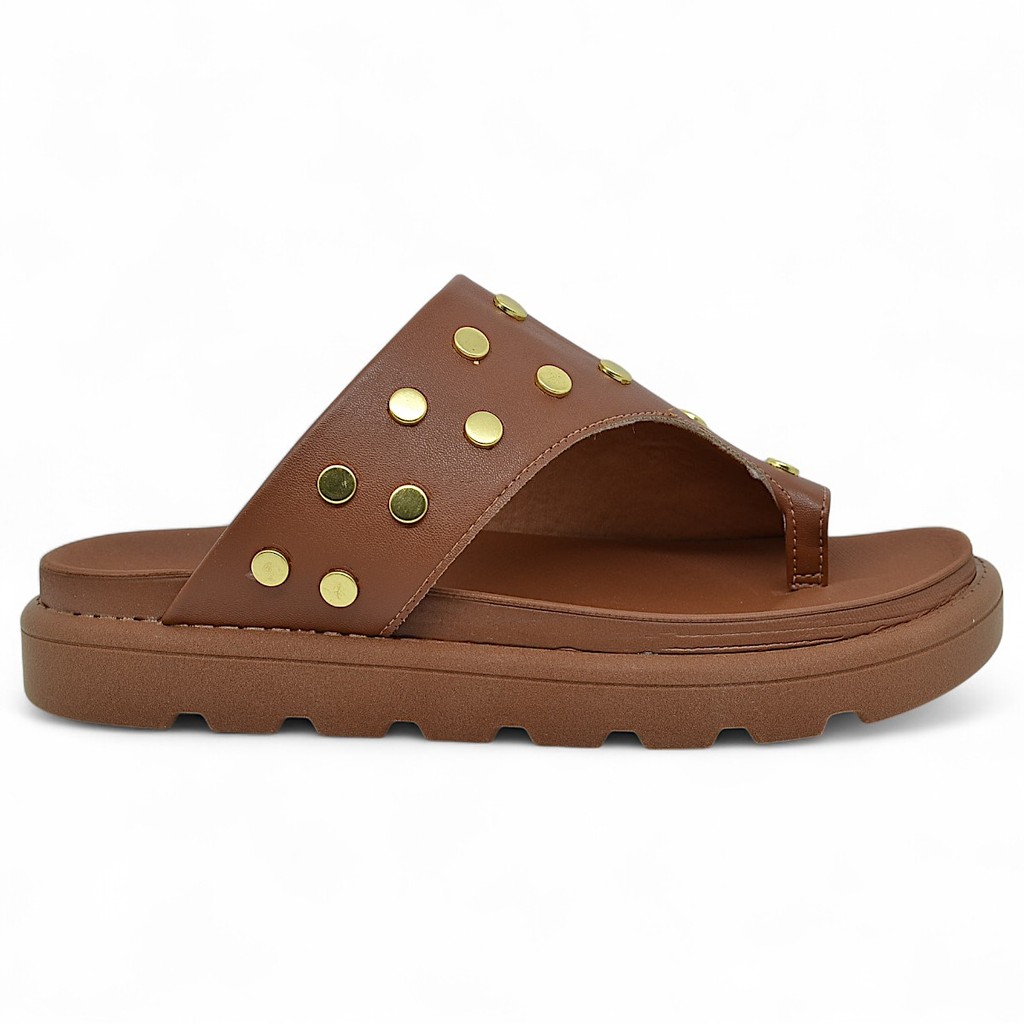 Sandalia Vizzano Feminina Tratorada Papete Casual Tachas Original