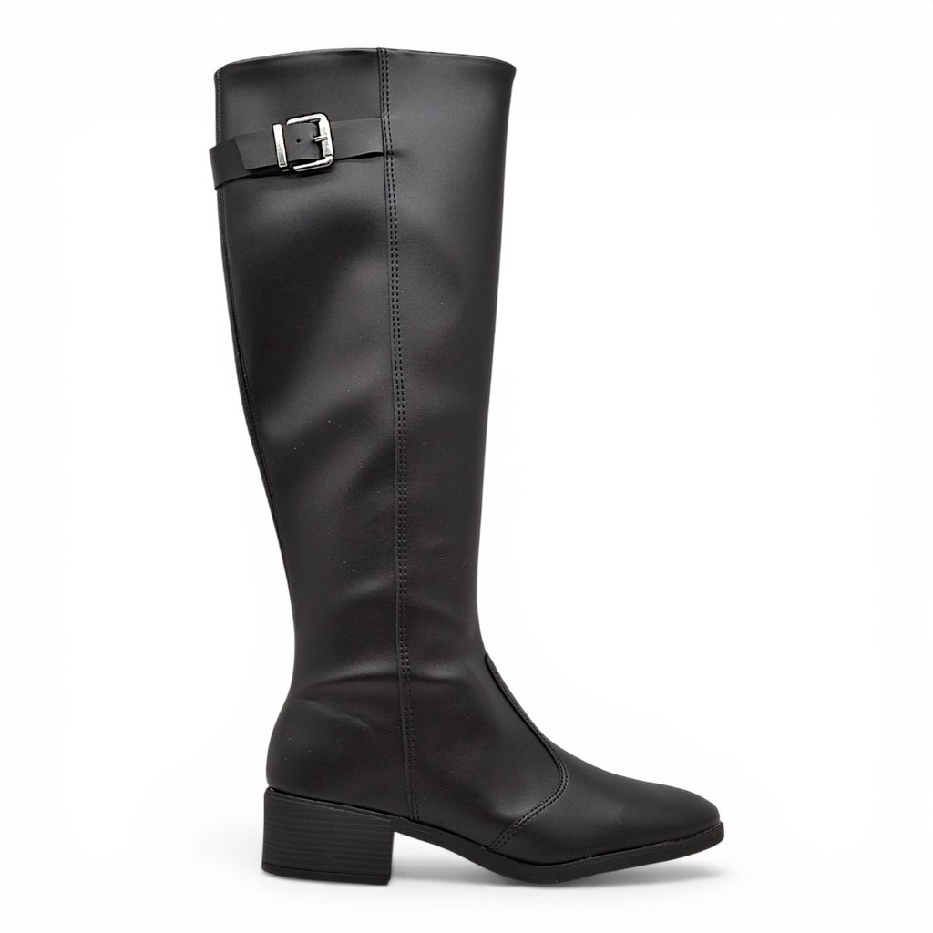 Bota Beira Rio Feminina Cano Alto Montaria Fivela Conforto