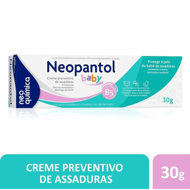 Neopantol Baby Vitamina B5 Pomada 30g | Hidratação e Proteção da Pele do Bebê