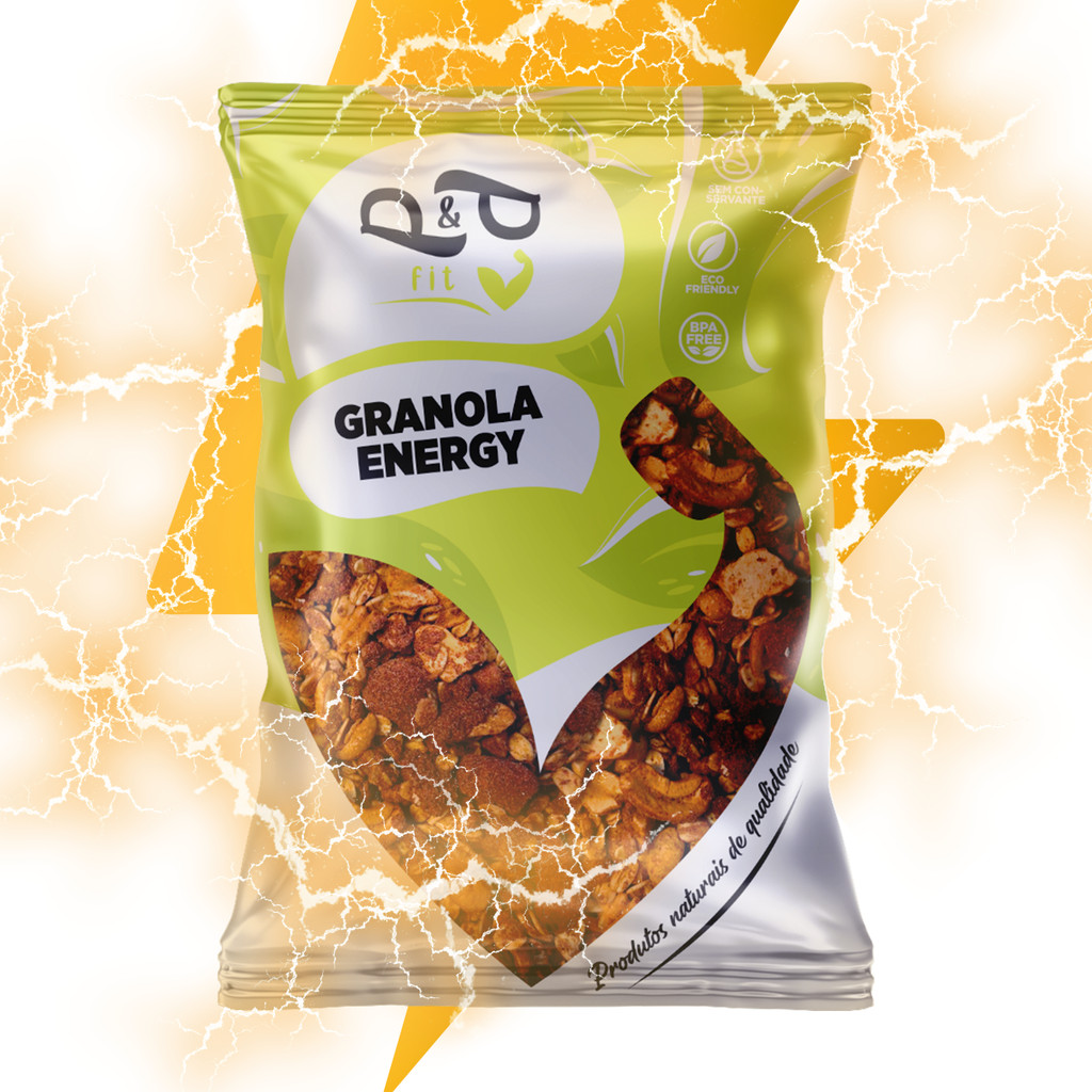 Granola Gourmet P&P Energy 500g Sem Açúcar com Açaí Guaraná Castanha e Banana