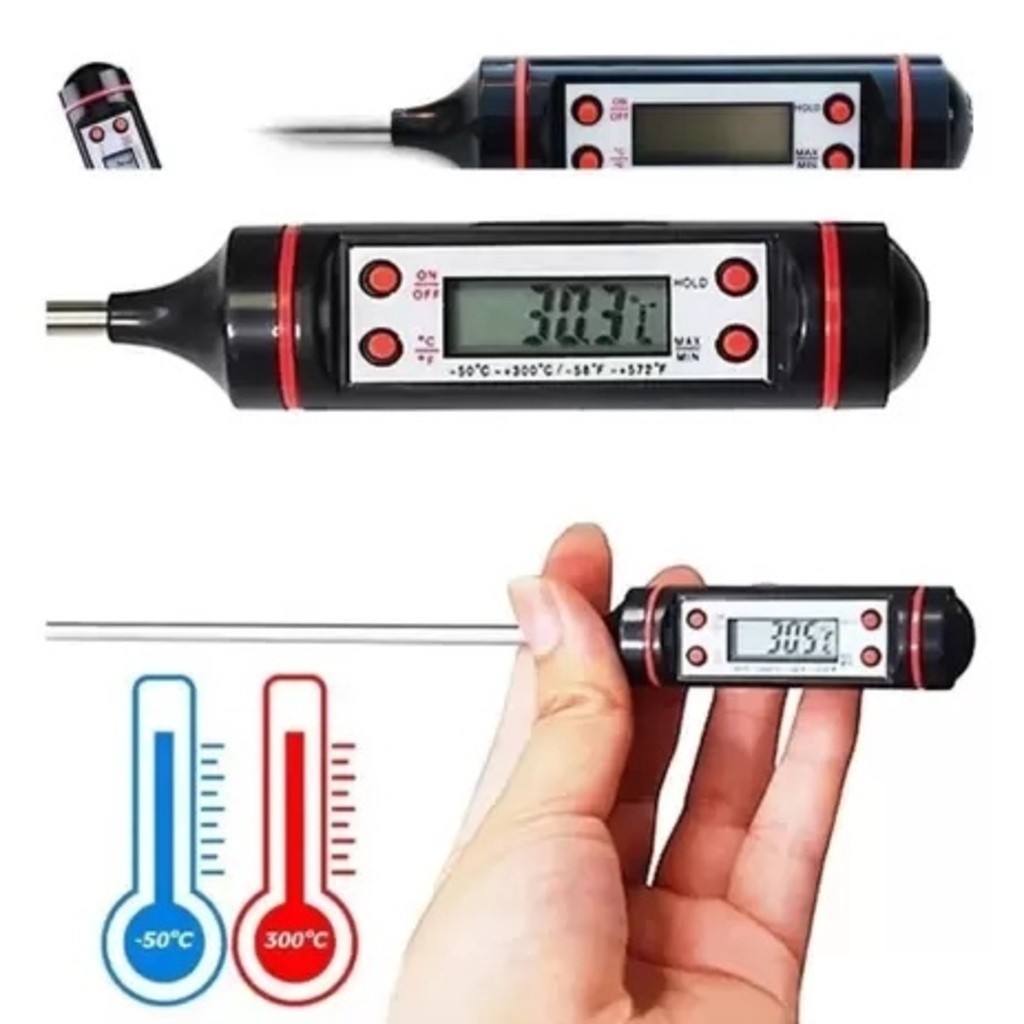 Termômetro Culinário Tipo Espeto Digital De Cozinha Profissional Carne Chocolate Bolo