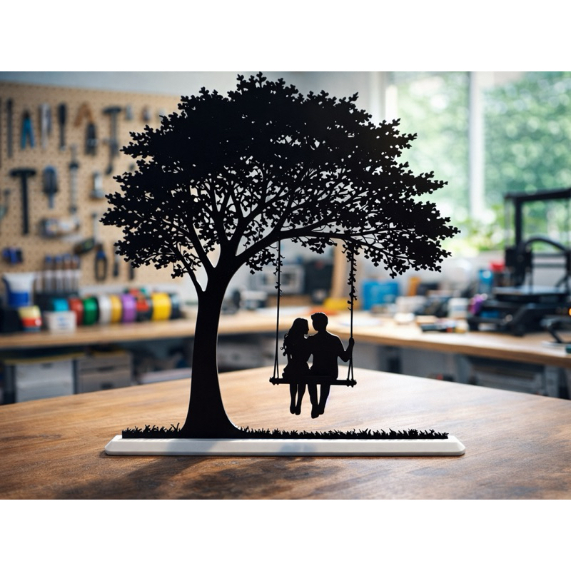Balanço de Primavera – Silhueta de Casal - Decoração  para Casa - Otima Opção para presente- Casa - Penteadeira - Quarto