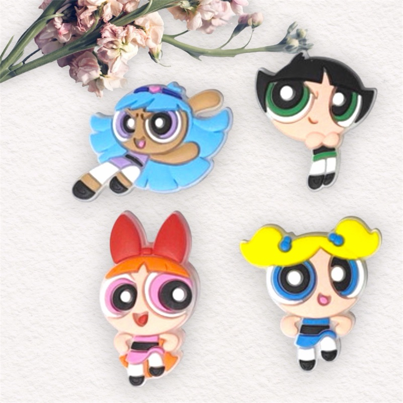 Aplique Emborrachado 12 unid. Infantil Meninas Super Poderosas Oculos Laços Tiaras Prendedores Artesanato DIY