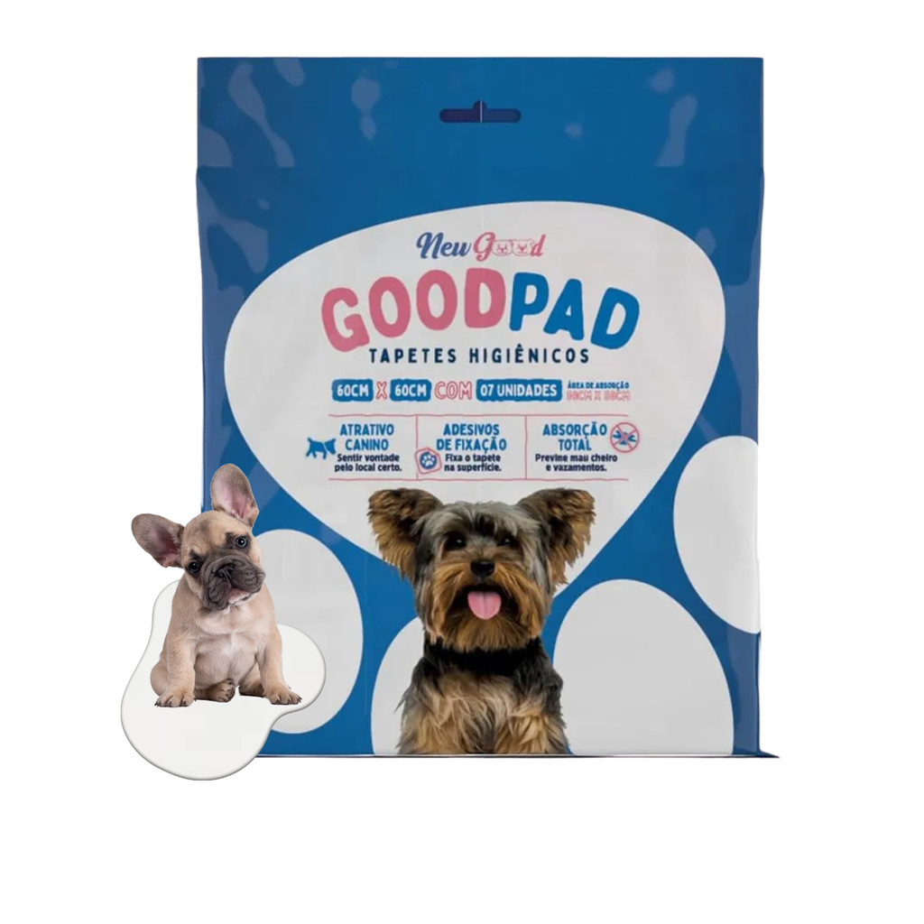 Tapete Higienico Good Pad P/ Cães E Gatos 60x60cm Com 07 Un