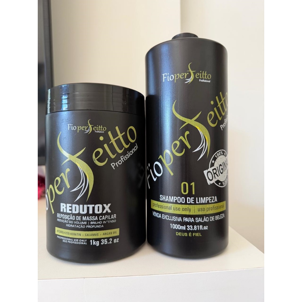 Shampoo de limpeza cabelos mais perfeitto + redutox White Profissional 1kg