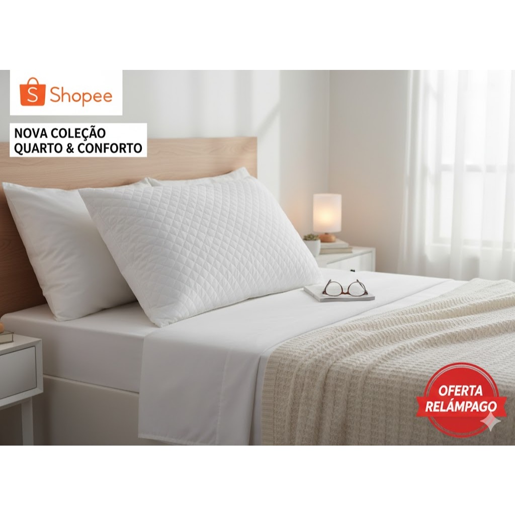 Travesseiro de Espuma Macia e Confortável | Antialérgico | Suporte Ideal para Noites de Sono Perfeitas