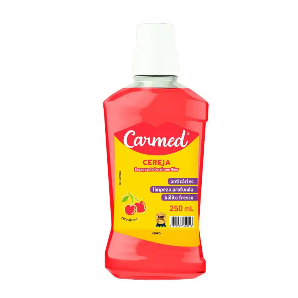 Carmed enxaguatorio bucal 250ml sabor cereja