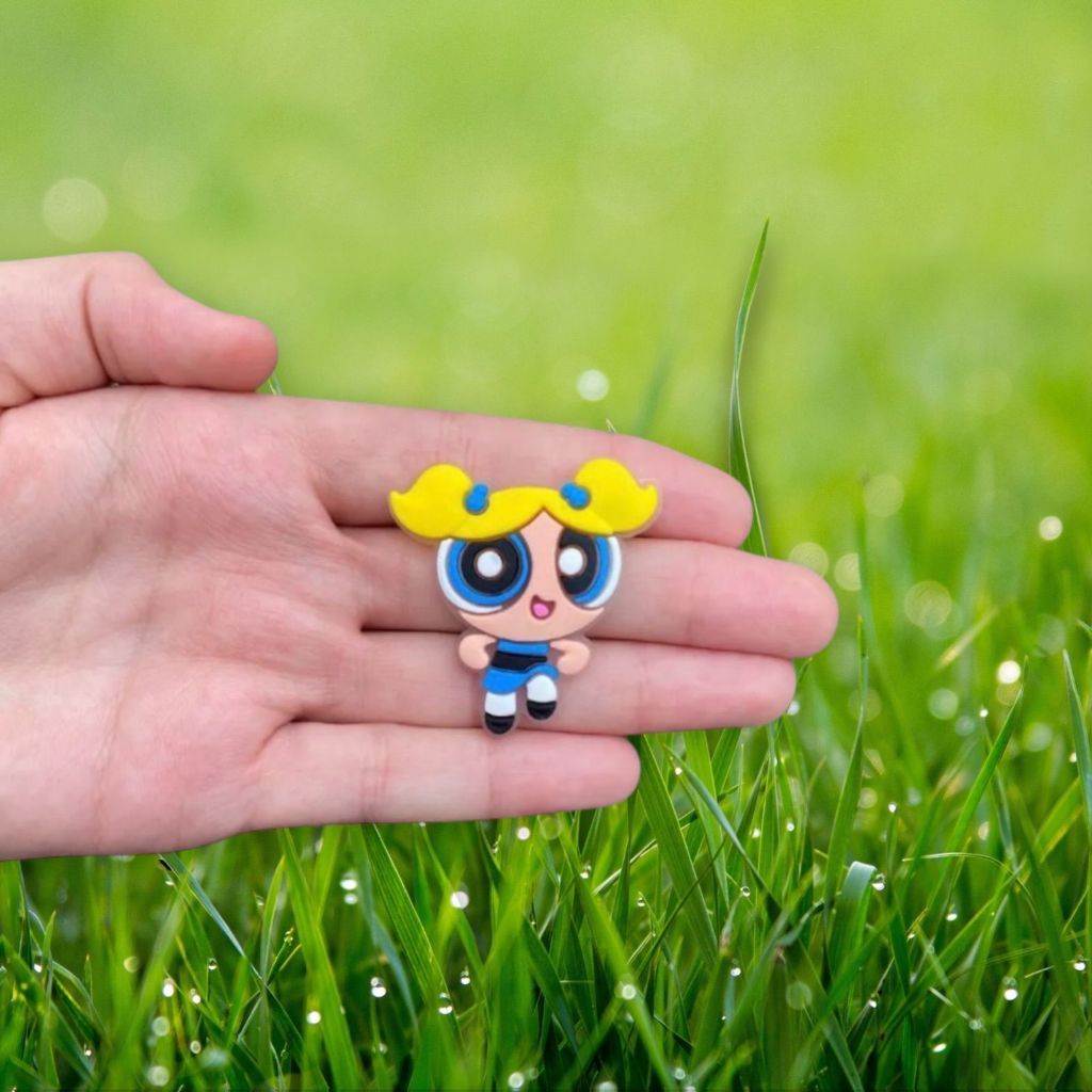 Aplique Infantil Emborrachado Meninas Superpoderosa Lindinha Laços Tiaras Prendedores Artesanato DIY