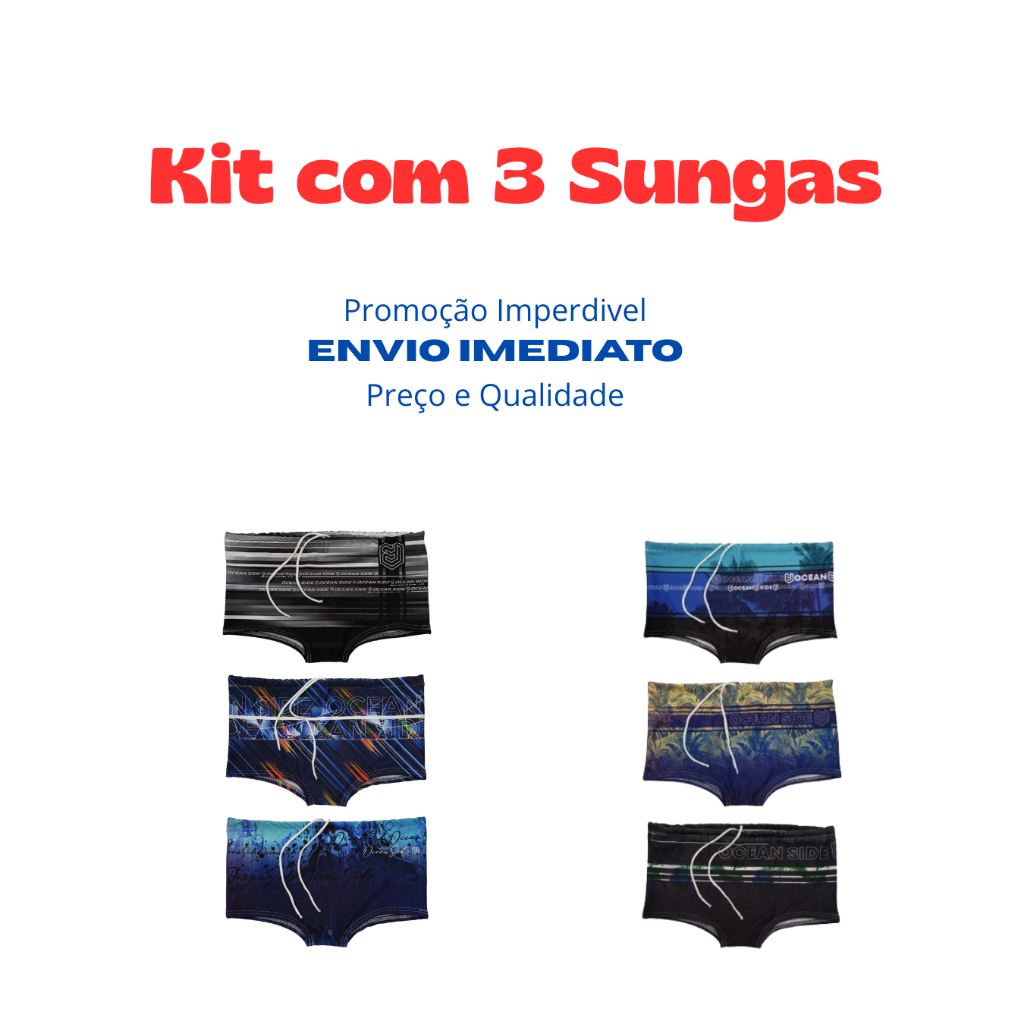 Sunga Adulto Estampadas Moda Praia e Piscina
