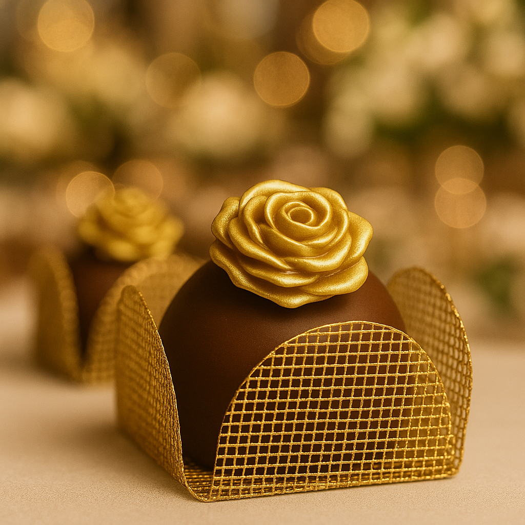 40 Forminhas Caixeta De Tela Escocia para doces finos, Casamento