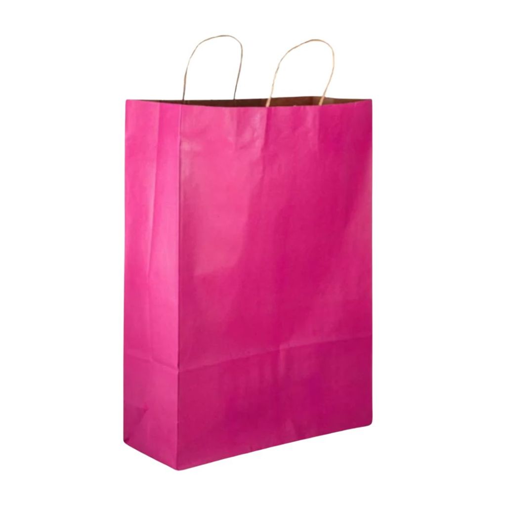 Sacola Papel Kraft Diversas Cores Tamanho M Médio Kit 10 Unidades