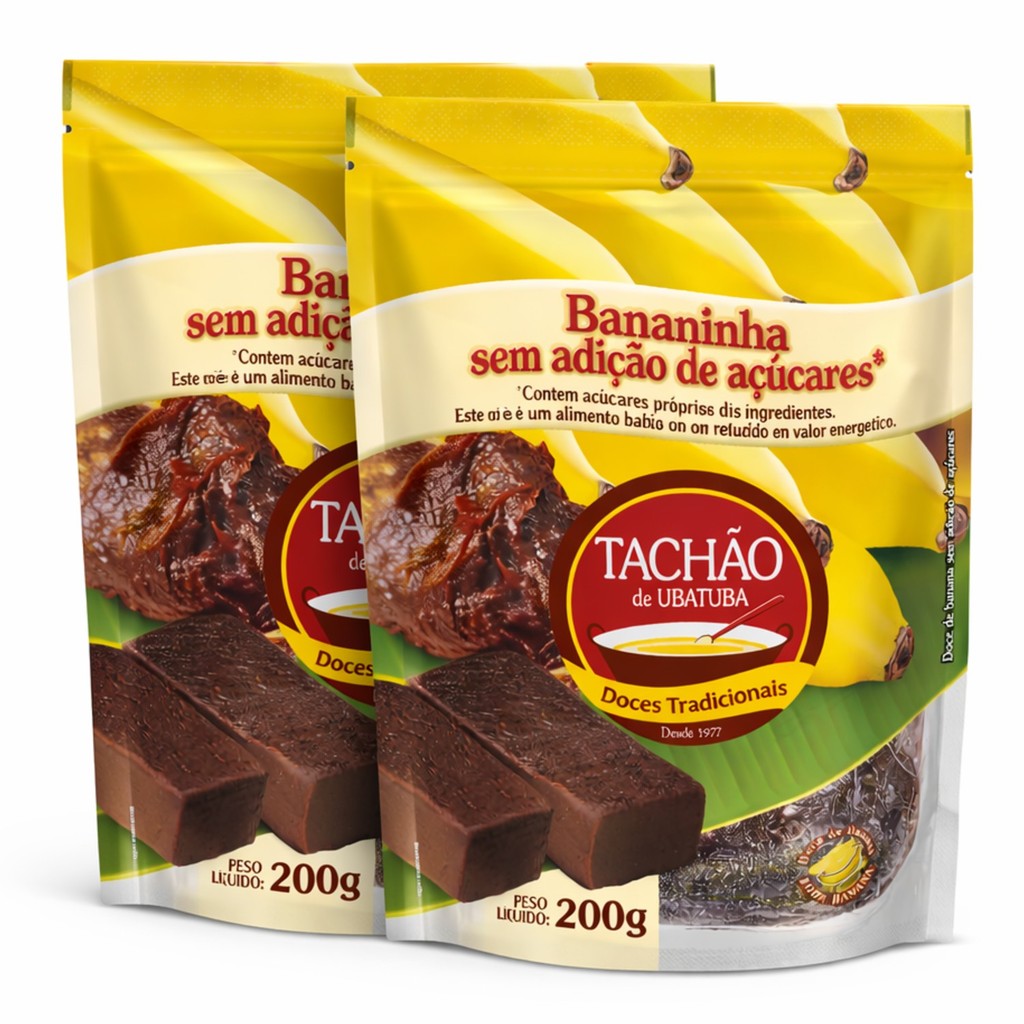 Kit 2 Bananinha Sem Açúcar TACHÃO DE UBATUBA 200g