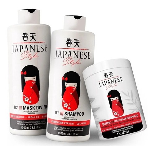 kit definitiva  japonesa style litro + btox japones reparaçao 1kilo