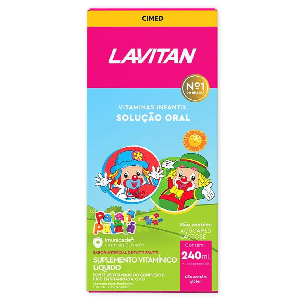 Lavitan Kids 240ml Cimed Vitaminas Infantil Sabor Tutti-Frutti Original