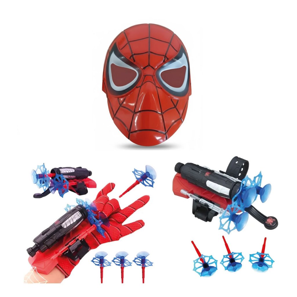 Luva Lança Teia Homem Aranha Vermelho