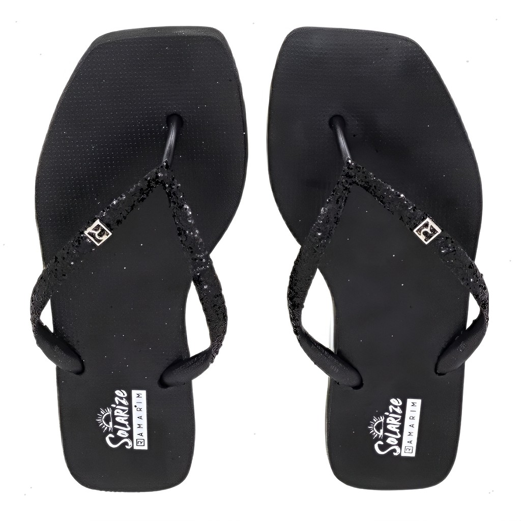 Chinelo Ramarim Solarize Glitter Quadrado Feminino Original